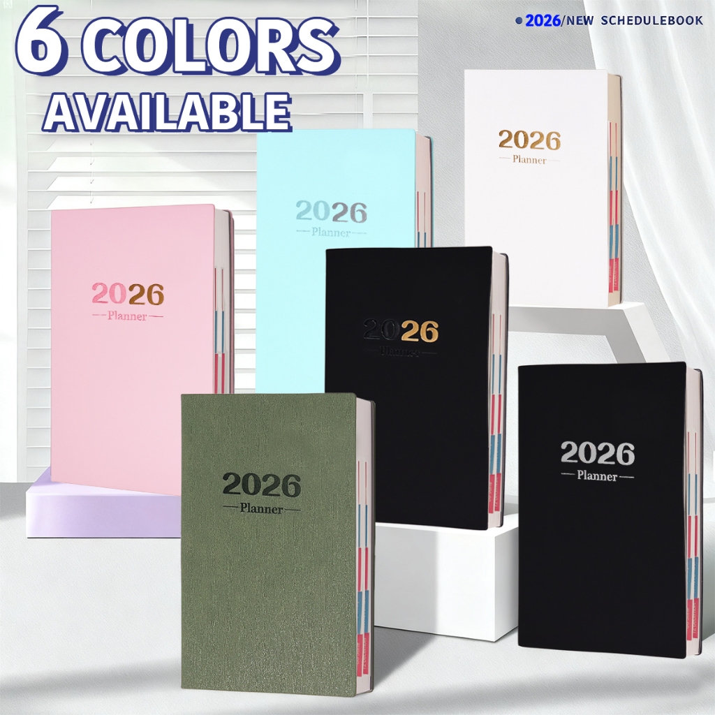 2026 สมุดวางแผน Planner A5 Schedule Planner ประจำเดือน/ประจำปี ปลอกปกกันน้ำ 80GSM สมุดนักเรียน 412หน้า​ ราคา ถูกที่สุด ดีลบีเคเค แกลเลอรีภาพที่ 7