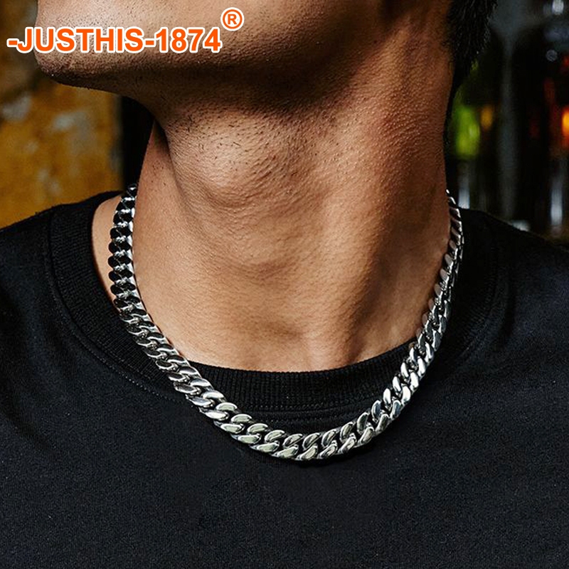 สร้อยคอคิวบา สไตล์ฮิปฮอป necklace เหมาะสำหรับคนส่วนใหญ่ 43+8ซม. ขัดเงา 6 ด้าน ทำจากเหล็กไทเทเนียม ราคา ถูกที่สุด ดีลบีเคเค