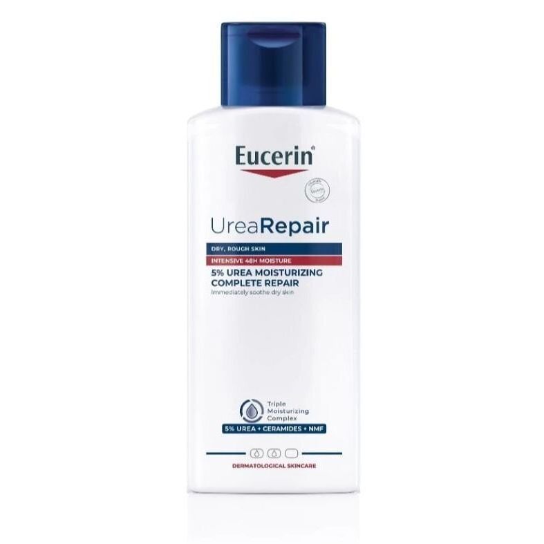 แพคเกจใหม่ Eucerin COMPLETE REPAIR MOISTURE LOTION 250 ML ลดปัญหาผิวแห้งมาก เป็นขุย เติมน้ำสู่ผิวDemed