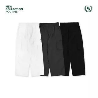 Highschool Basic Collection : Routine Nylon Cargo Pants - กางเกงคาร์โก้ขายาวผ้าไนลอน - BTB36715