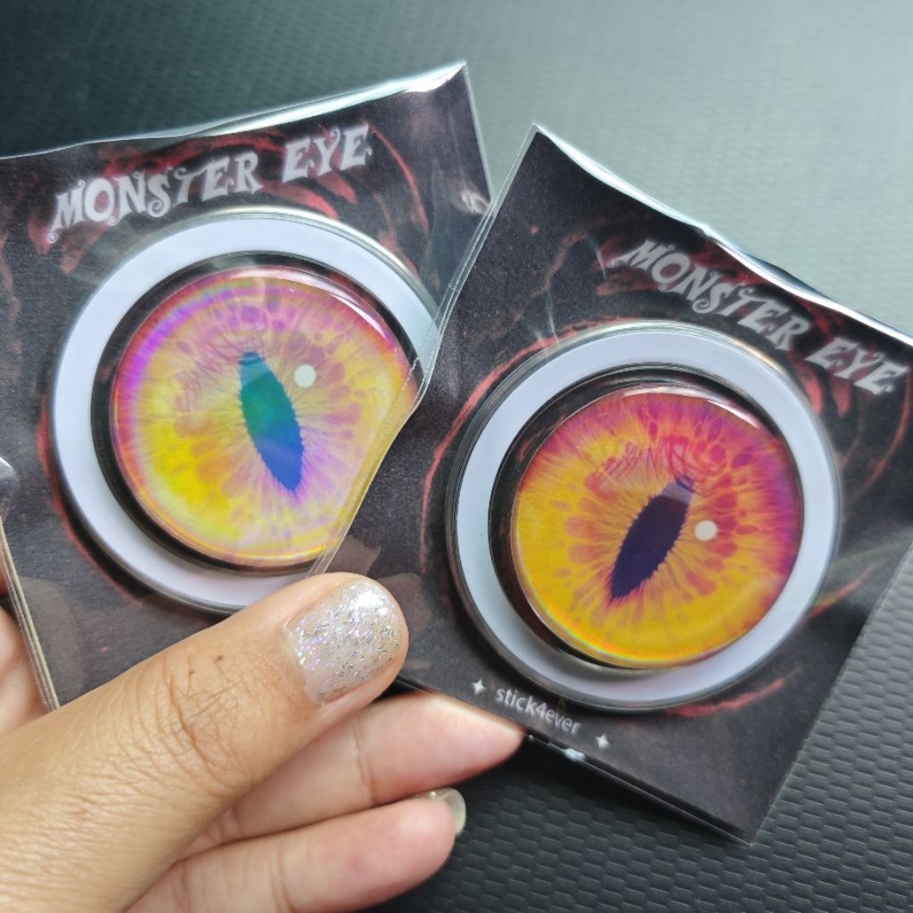 New Griptok Monster eye กริปต๊อกโฮโลแกรม แบบกาวและgriptokแม่เหล็ก