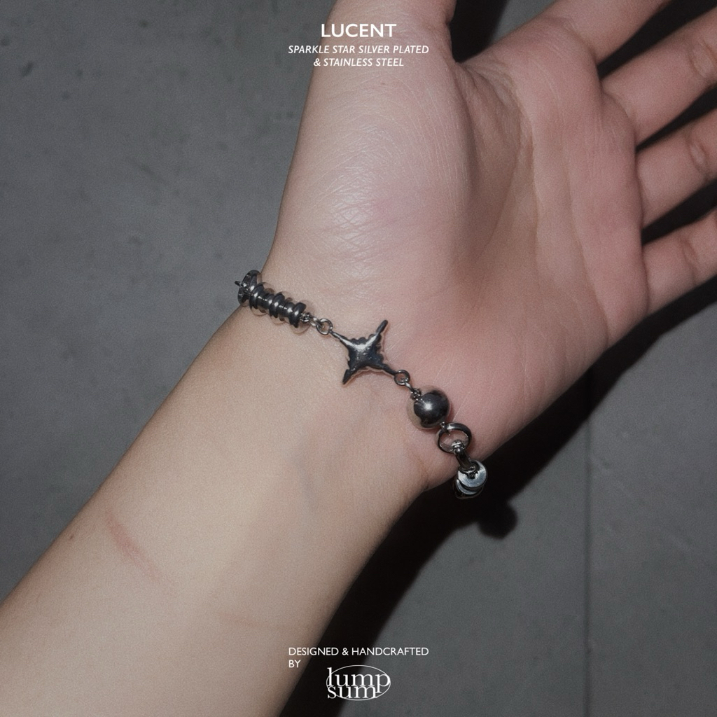 Lumpsum : สร้อยข้อมือรุ่น LUCENT / Stainless , Silver Plated