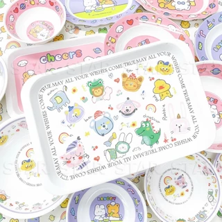 ลายการ์ตูน จาน ชาม ถ้วย จานข้าวเด็ก เมลามีน แท้ ลาย สวนสัตว์ แพนด้า หมี แมว BAKERY CHEERS