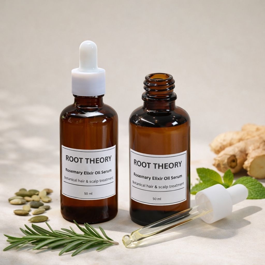 Set 2 Bottles (50 ml per bottle)  Rosemary Elixir Oil Serum (แถมหวีไม้กัวซา)