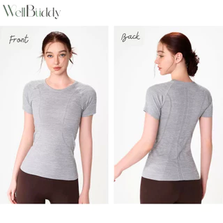 [New in Jan] - WellBuddy เสื้อออกกำลังกายผู้หญิง เสื้อทับสปอร์ตบรา ยืดหยุ่น ระบายอากาศดี (Air-Knit Tee)