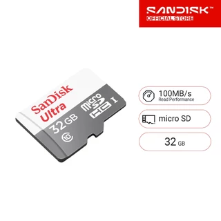 SanDisk MicroSDHC Ultra ความเร็ว 100MB/S ความจุ 32GB Class10 (SDSQUNR-032G-GN3MN, Micro SD)
