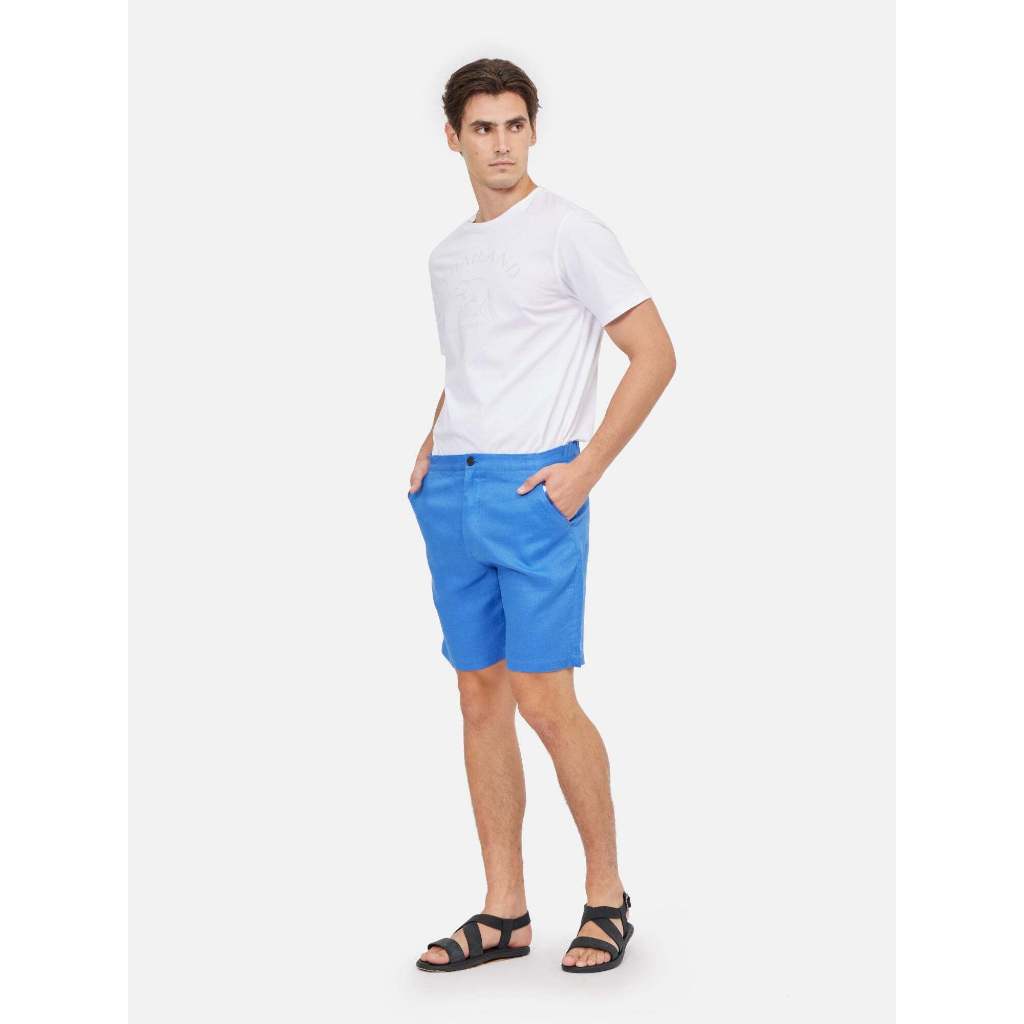 Faded Flower Linen Short Pants