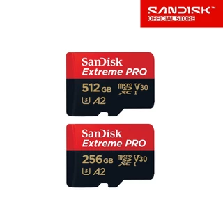 SanDisk Extreme Pro microSDXC 256GB / 512GB A2 (SDSQXCD) ความเร็วสูงสุด อ่าน 200MB/s เขียน 140MB/s