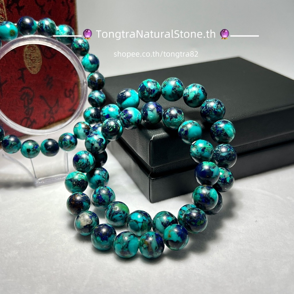สร้อยข้อมือหิน คริสโซคอลลา (Chrysocolla)"หินแห่งการสื่อสาร ความสงบ และพลังงานบวก"