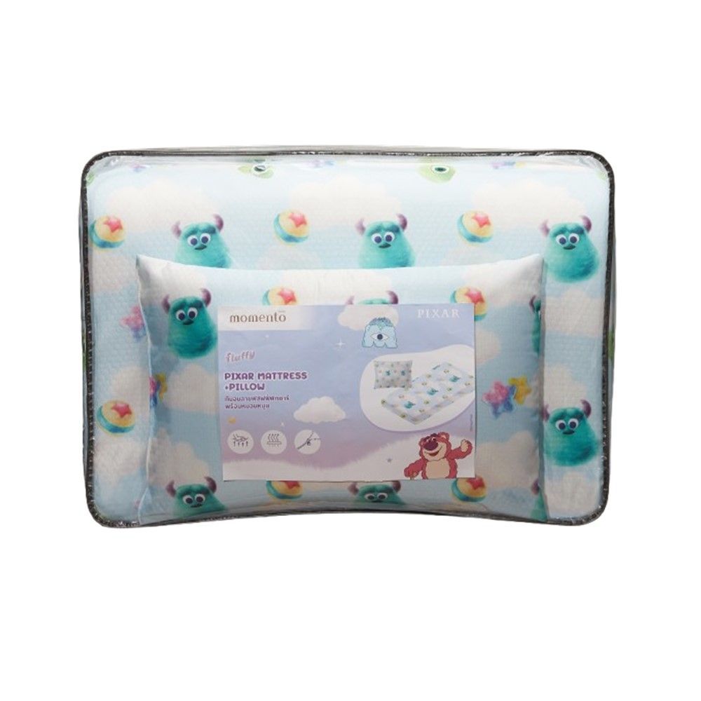 MOMENTO ที่นอนปิกนิก + หมอน ลายมอนสเตอร์ ขนาด 3X6.5 ฟุต