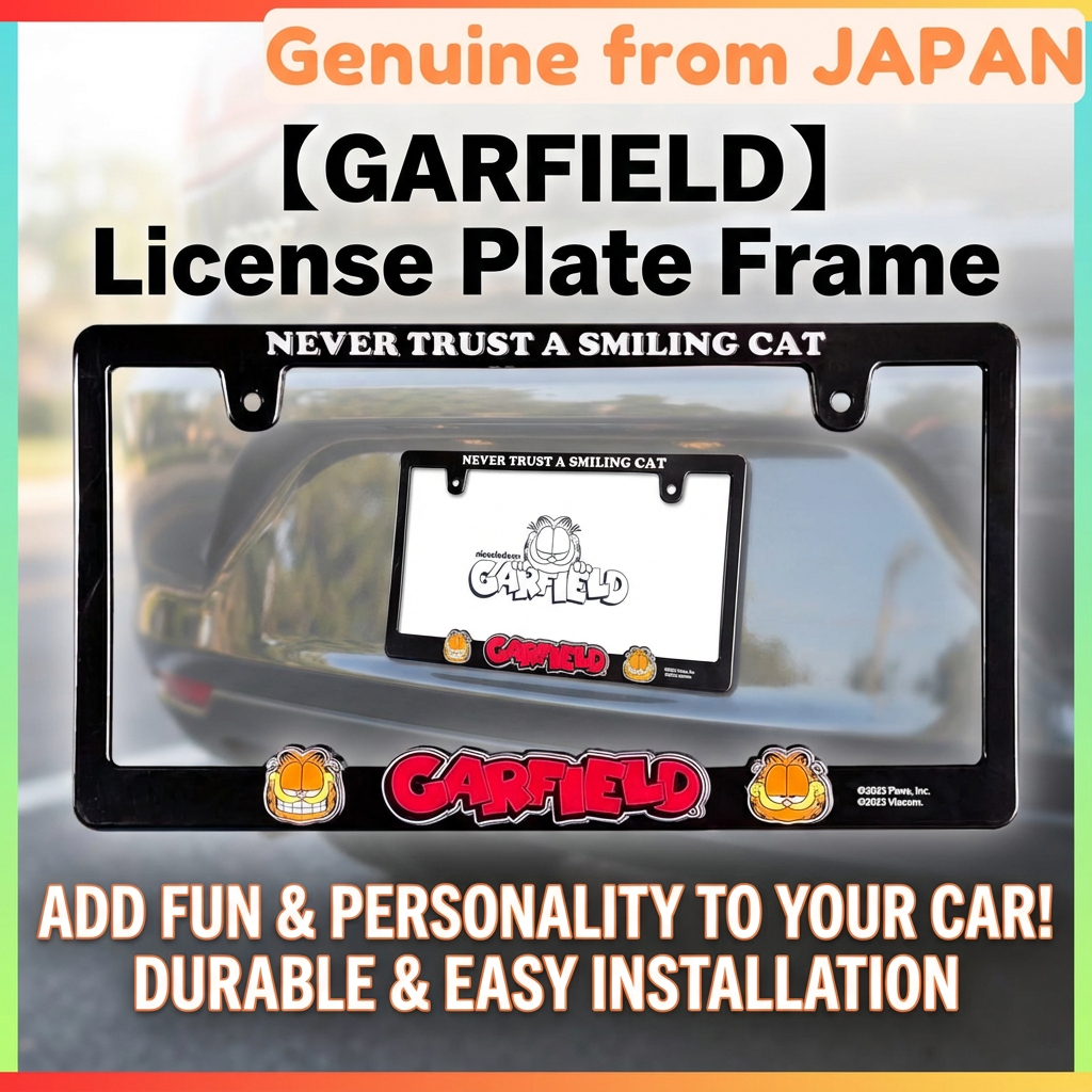 【 GARFIELD 】Car Plate Number Holder License Plate Frame Universal Character Number Plate Holder