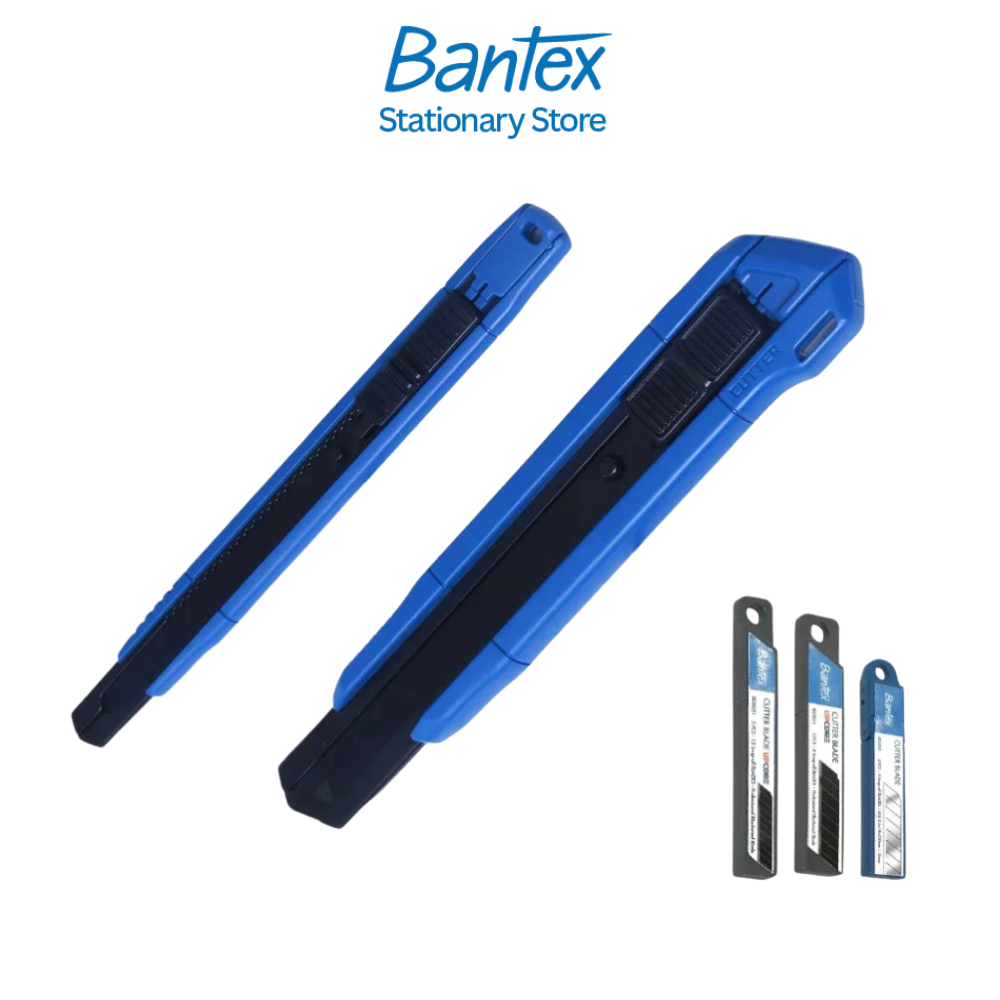 Bantex คัตเตอร์ มีดคัตเตอร์ 9mm 18mm ที่ตัดกระดาษ ตัดคม หมุนล็อคใบมีดได้ ใบมีดคัตเตอร์ Cutter