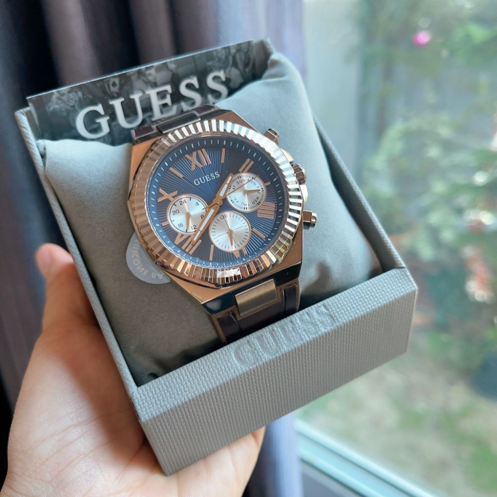 🌻มีเข็มบอกวัน,วันที่ ✨ นาฬิกา Guess GW0791G4 EQUITY BROWN