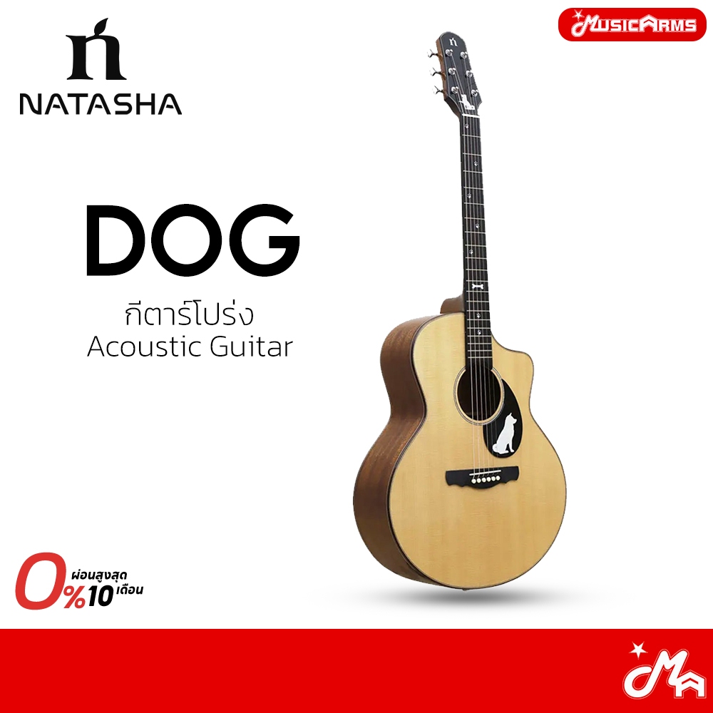 Natasha Dog กีตาร์โปร่ง/โปร่งไฟฟ้า Acoustic Guitar