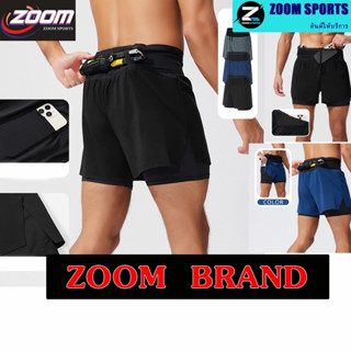 ZOOM กางเกงขาสั้นสำหรับผู้ชาย ออกแบบเพื่อวิ่งมาราธอนและกีฬาห…