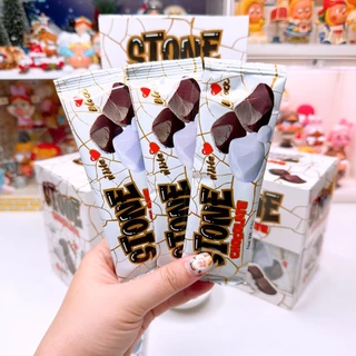 ลูกอมแคนดี้สโตน ลูกอมหินรสช็อกโกแลต และ นม 1 กล่อง 30 ชิ้น ขนมซูกัส