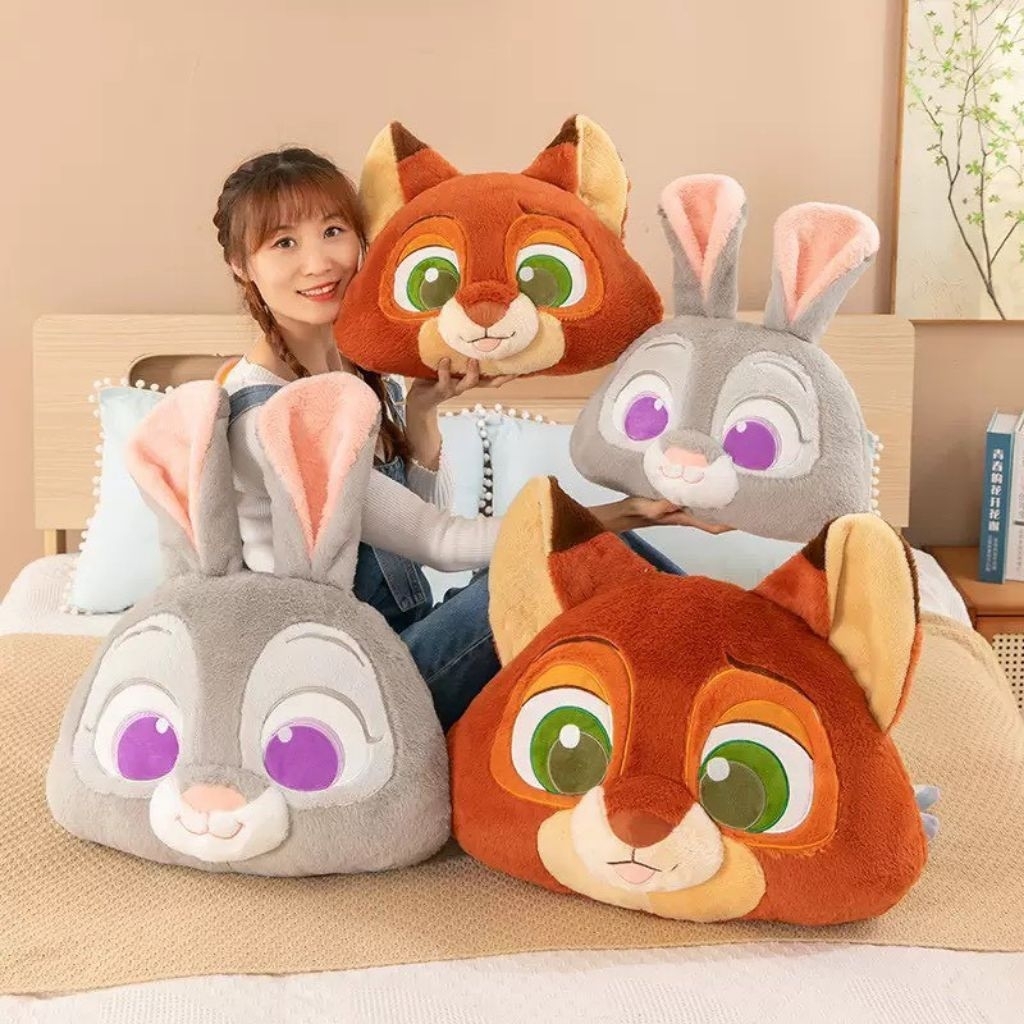หมอน Zootopia จูดี้ & นิก หมอนขนนุ่ม ฟูนิ่ม กอดสบาย ไม่ยุบง่าย ลายน่ารักมากมี 2 ขนาด เหมาะทั้งกอด นอน หรือวางตกแต่ง