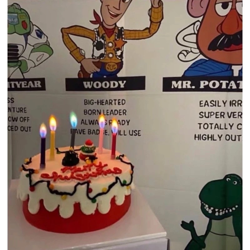 🎂 เทียนเปลวไฟเปลี่ยนสี  เทียนวันเกิด เทียนสปาร์ค