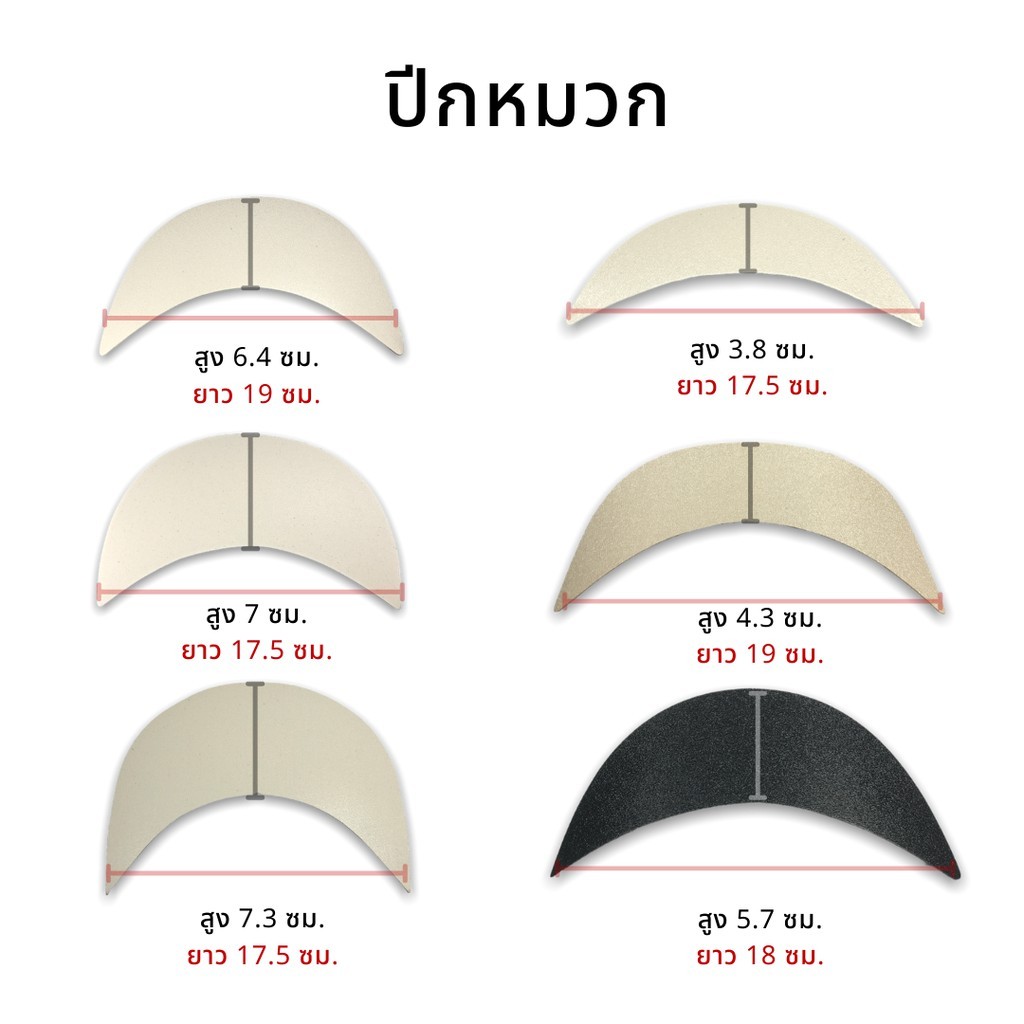ปีกหมวก เนื้อพลาสติก ปีกหมวกเปลือย พร้อมส่ง