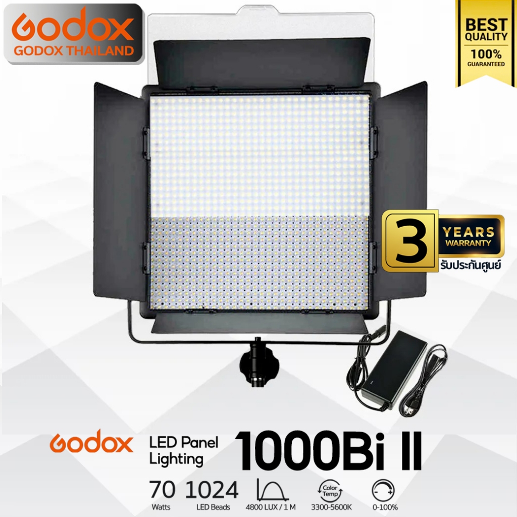 Godox LED 1000Bi II - Panel LED, 70W, Bi-Color 3300-5600K / Godox Thailand
