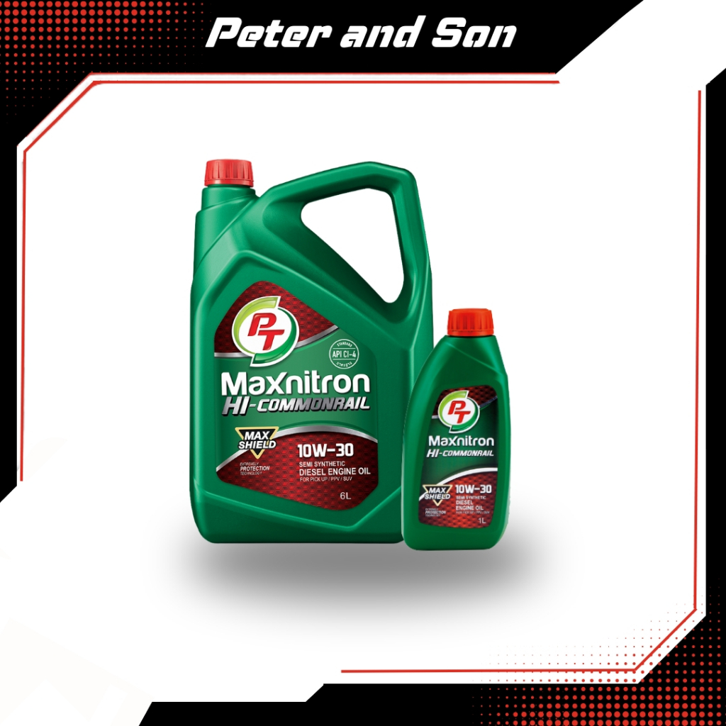PT MAXNITRON HI-COMMONRAIL 10W30 น้ำมันเครื่องดีเซลกึ่งสังเคราะห์ 7L + กรอง(ทักแชท)