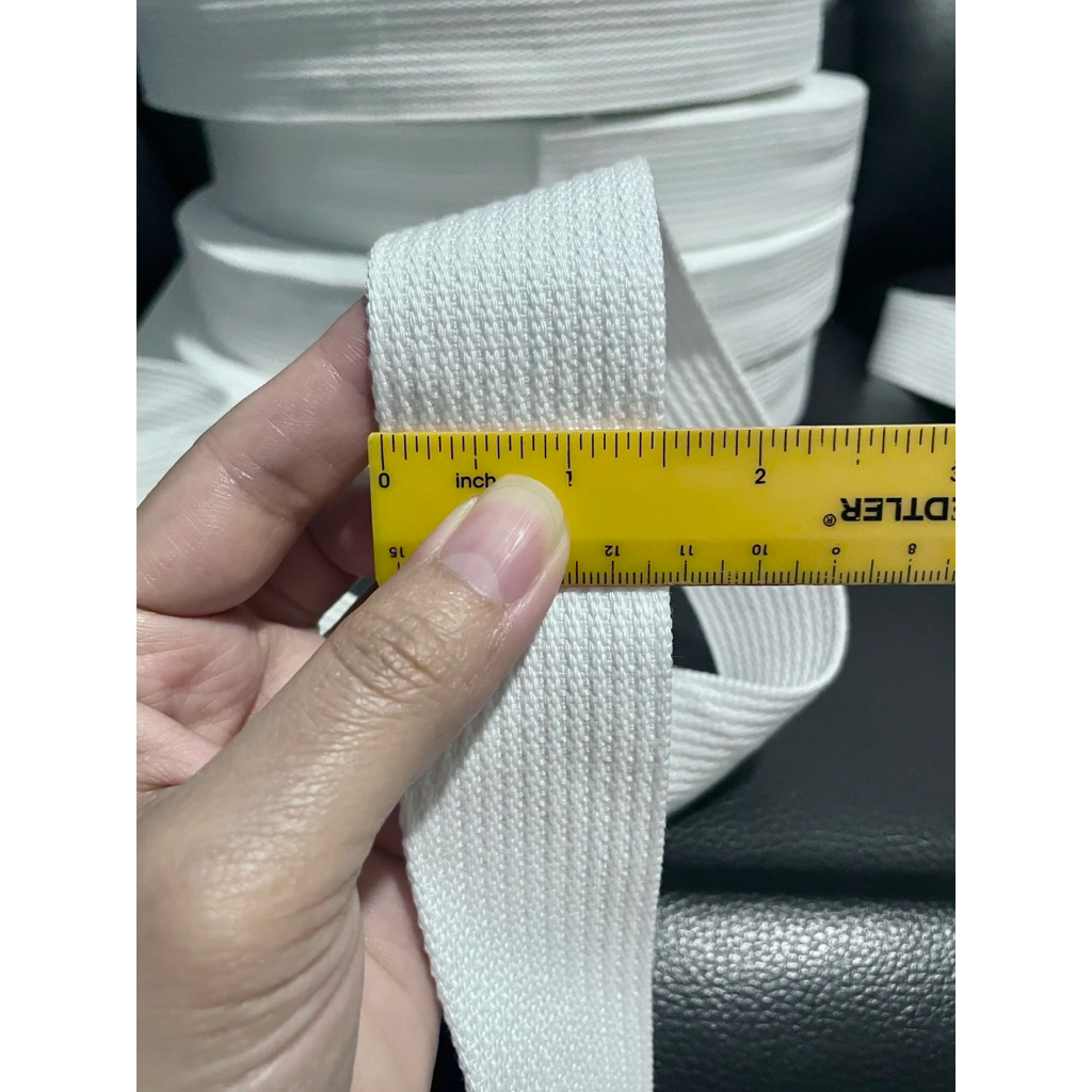 สายกระเป๋าผ้าเนื้อTC ลายลูกฟูก กว้าง 1.2 นิ้ว , กว้าง 1.5 นิ้ว ตัดแบ่งยาว 4เมตร และ 10เมตร