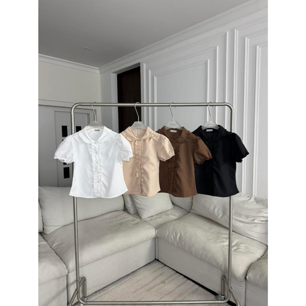 PTTK007 เสื้อคอบัวแขนตุ๊กตาแต่งกระดุมหน้า PROMTHONG - รูปที่ 2