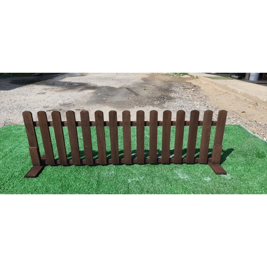 รั้วไม้ รั้วสนามงานไม้สักแท้ สูง 30 ซม. ราคา ถูกที่สุด ดีลบีเคเค แกลเลอรีภาพที่ 2