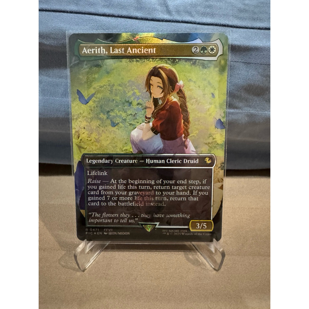 MTG Final Fantasy Commander Decks Variants Foil: Aerith, Last Ancient (0471 - Chocobo Track Foil)