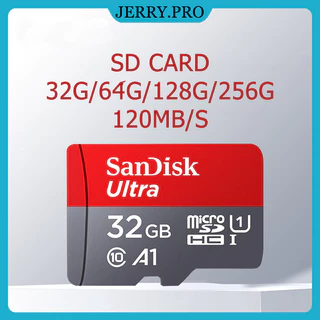 การ์ดหน่วยความจำ SD ขนาด 32GB/64GB ความเร็วสูงสุด 120MB/วินาที ขนาด 128GB ใช้ได้กับโทรศัพท์และคอมพิวเตอร์