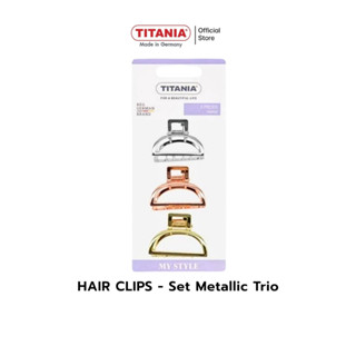 TITANIA Hair Clip Set Metallic Trio กิ๊บหนีบผม กิ๊บหนีบผมโลห…