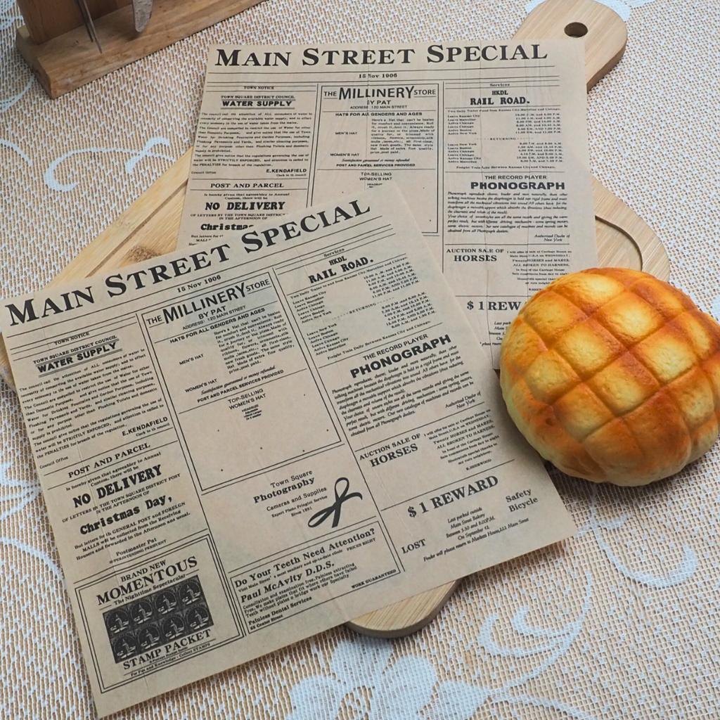 Boxjourney [100ใบ] กระดาษรองอาหารพิมพ์ลาย กันซึม