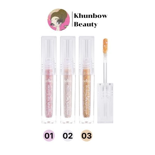 เจลลี่ อายแชโดว์ odbo dazzling jelly eyeshadow อายชาโดว์ เนื้อกลิตเตอร์ ชิมเมอร์ od2013 3g.