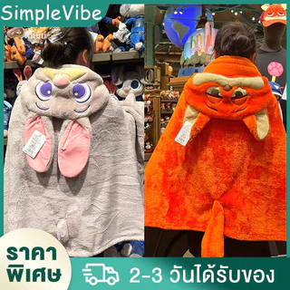 ผ้าห่มพร้อมหมวก Judy Nick ผ้าห่มคลุมไหล่ nick ผ้าห่มพกพา 2 in 1 ผ้าห่มนาโน Zootopia Nick Judy ผ้าห่มมีฮู้ดแบบเดินทาง