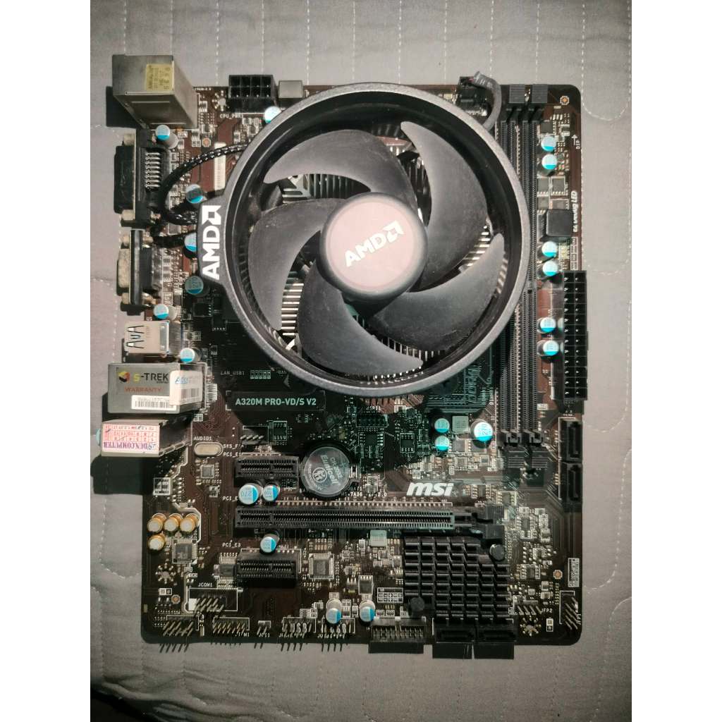 CPU + Brand   Ryzen 5 4600G  +  MSI A320M PRO-VD/S   (สินค้ามือสอง  ไม่มีกล่อง)
