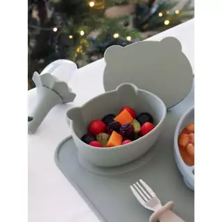 Lala bebe | ลาล่า เบเบ้ Baby Bear Bowl ถ้วยกันดูดพี่หมีพร้อมฝาปิด