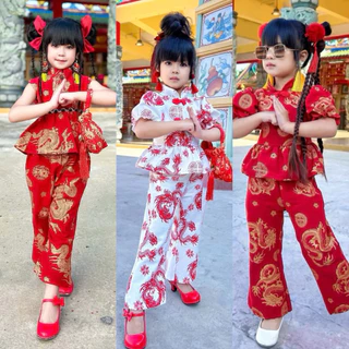 ชุดตรุษจีนเด็กผู้หญิง  รีบกดก่อนหมด ✅มีหลายรุ่น 1-5ปี