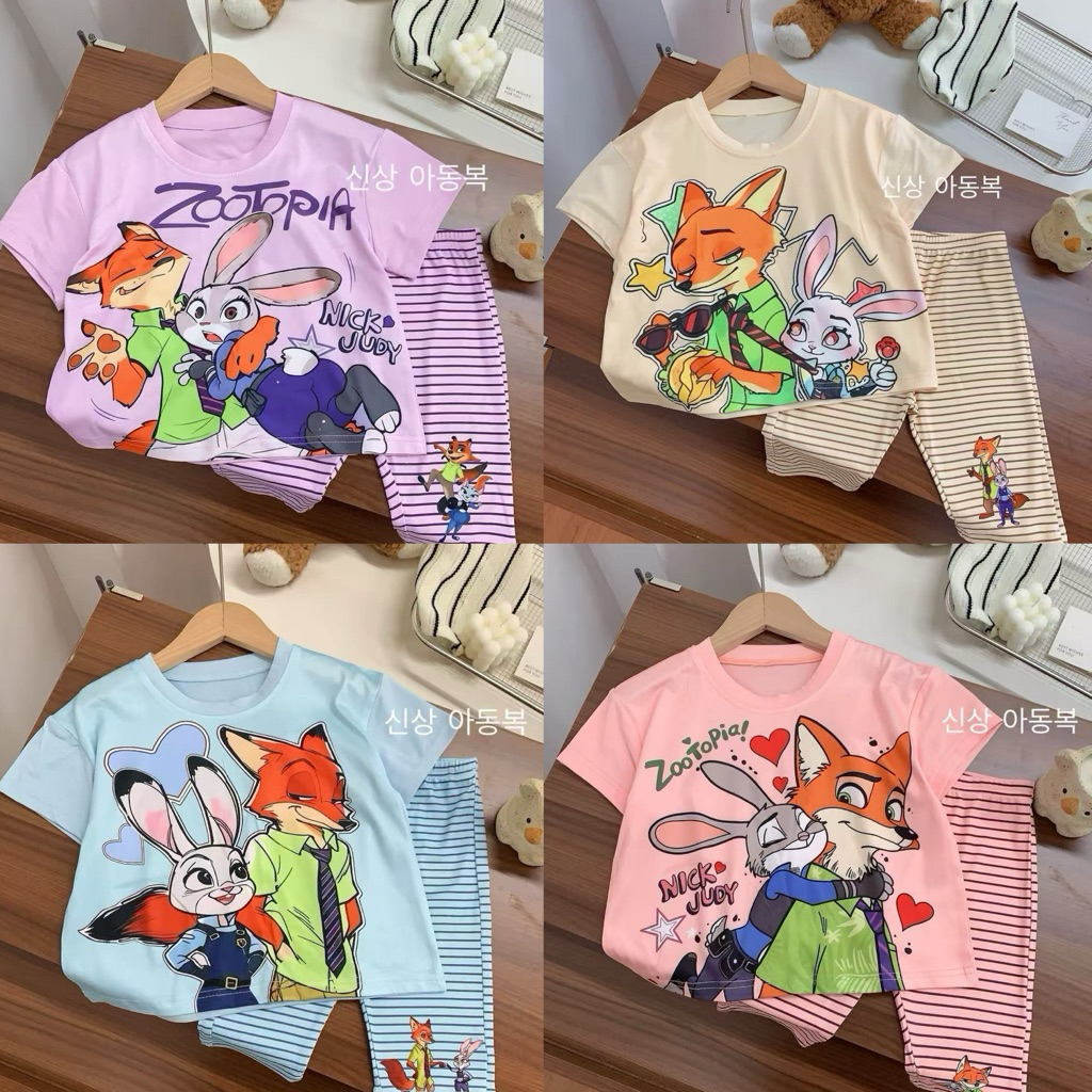 พร้อมส่ง ❤️ชุดเซตเด็กหญิง zootropia กำลังฮิต ผ้าดีเด็กหญิง ชุดนี้เป็นที่ฮิตในขณะนี้ ผ้าดี