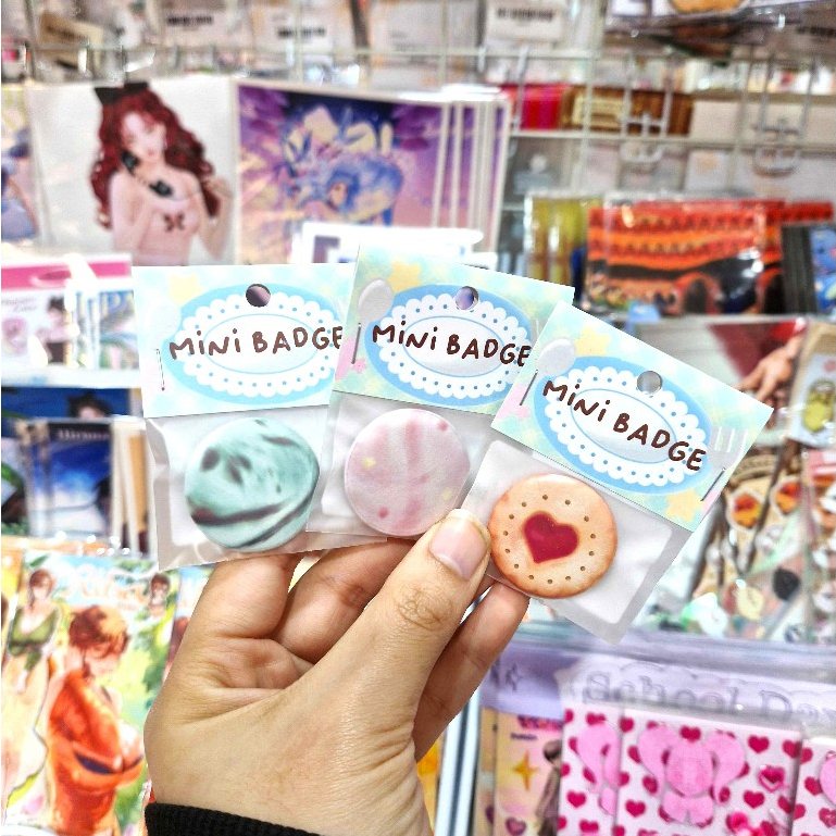 🐰มีลายใหม่ด้วยนะ!🐰Mini Badge เข็มกลัดจิ๋วรวมลายสุดน่ารัก ขนมหวาน ผลไม้และกระต่าย Baby Gang [Cupid's cake]