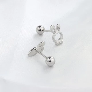 (1ข้าง)จิวหูกระต่ายแครอท ต่างหูแบบเกลียวหมุนมีห้อย ก้าน0.8mm จิวแฟชั่น จิวเกาหลี