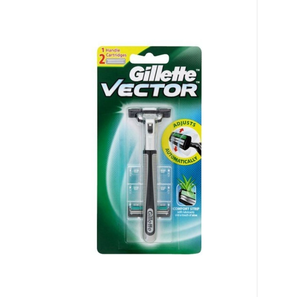 GILLETTE VECTOR RAZOR AND BLADE X1มีดโกนหนวด ยิลเลตต์ เวคเตอร์ (Gillette Vector)