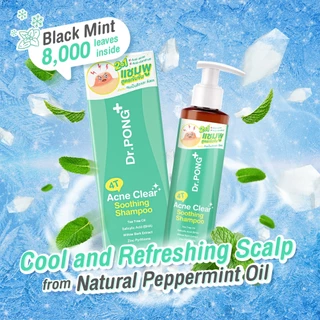 Dr.PONG 4T Acne clear soothing shampoo แชมพู สำหรับคนเป็นสิว มีส่วนช่วยลดสิว และรังแค