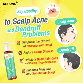 Dr.PONG 4T Acne clear soothing shampoo แชมพู สำหรับคนเป็นสิว มีส่วนช่วยลดสิว และรังแค