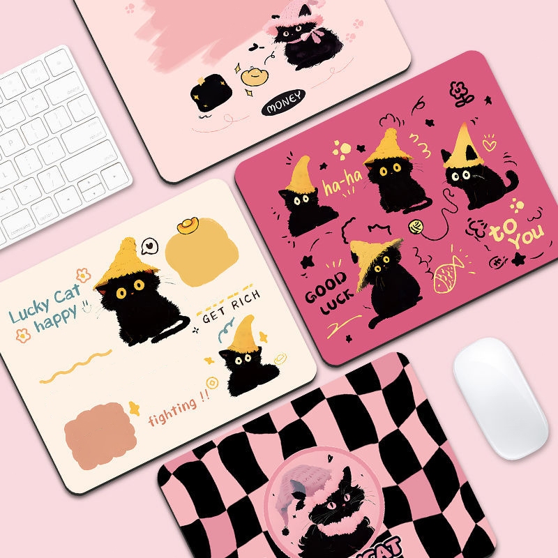 แผ่นรองเม้าส์ Mouse Pad กันน้ำ ลายการ์ตูน แผ่นรองเมาส์น่ารัก แผ่นรองเมาส์เล็ก แผ่นรองเมาส์ลายแมวการ์ตูน ซักได้ มีฐานกันล