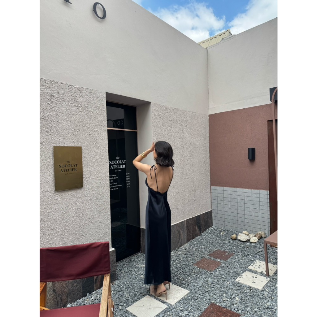 colourblockmatter - Luciana Dress เดรสซาตินแต่งลูกไม้ เดรสออกงาน เดรสเซ็กซี่ มี 3 สี รูปที่ 5