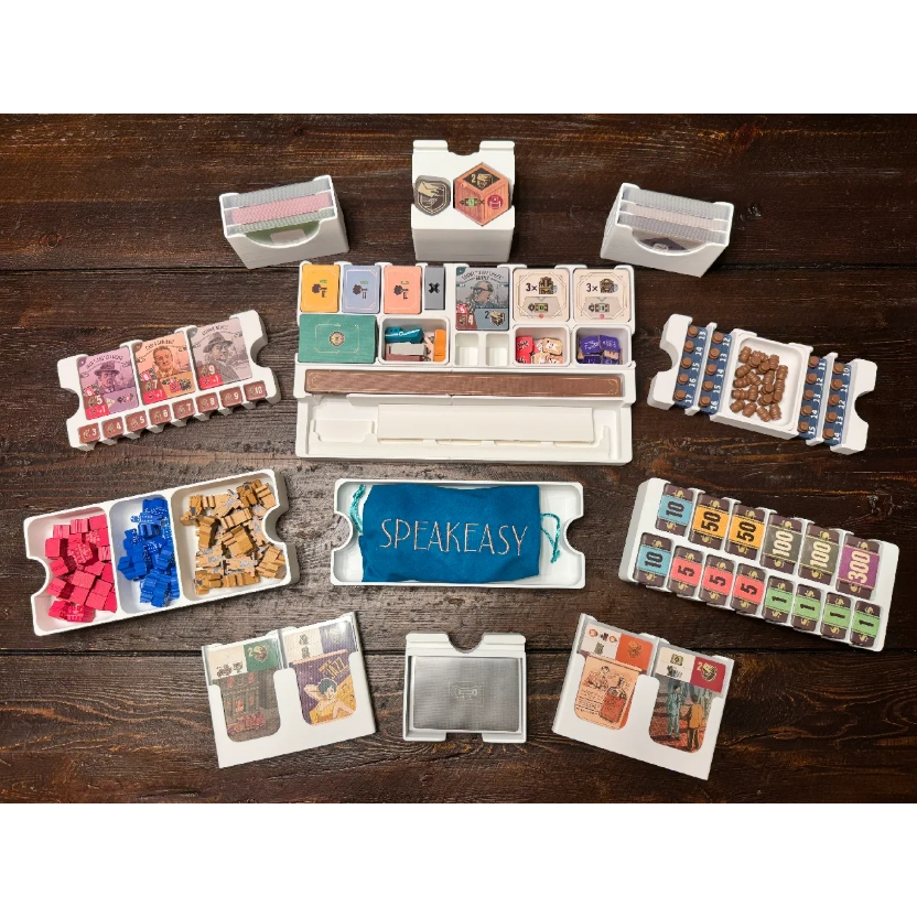 [ Make to Order] Organizer & Upgrade Token for Board Game: Speakeasy Organizer ( + Upgrade Pack)