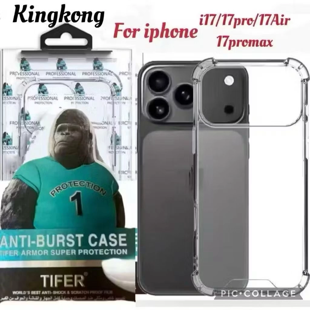 เคสใส คิงคอง สำรับรุ่นiPhone 17 16 14 pro max 13 13pro max 5 6s 6+ 7 8 se2 se3 8+ 12 12pro max 11 11pro max X i15promax