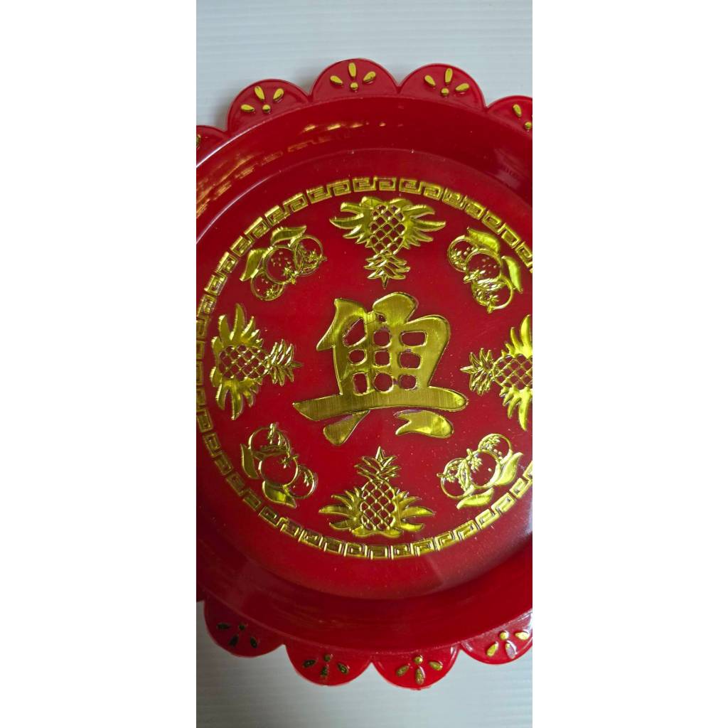 จานแดงขอบหยัก 6 ,7 นิ้ว จานแดง จานแดงลายทอง สีแดง สีแดงใส จานไหว้เจ้าสีแดง เกรดA ( 6ใบ/12ใบ) - รูปที่ 2