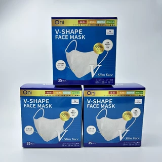 🚛จัดส่งที่รวดเร็ว 35ชิ้น โอนิ ทรง V-Shape หน้ากากอนามัย Oni V-Shape Face Mask ไซส์ M