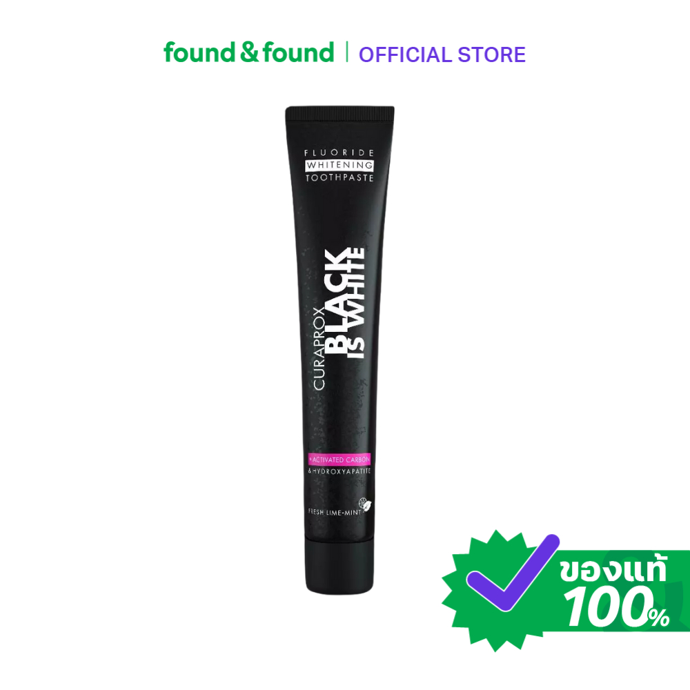 Curaprox Black Is White Toothpaste 90ml ยาสีฟัน แบล็คอีสไวท์ found & found